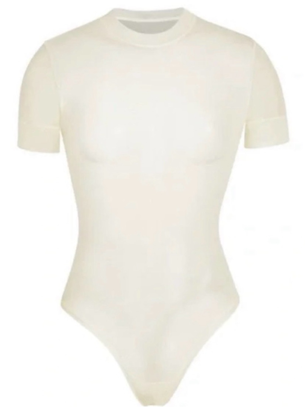 SKIMS Summer Mesh T-Shirt Bodysuit Bone Size M NWT